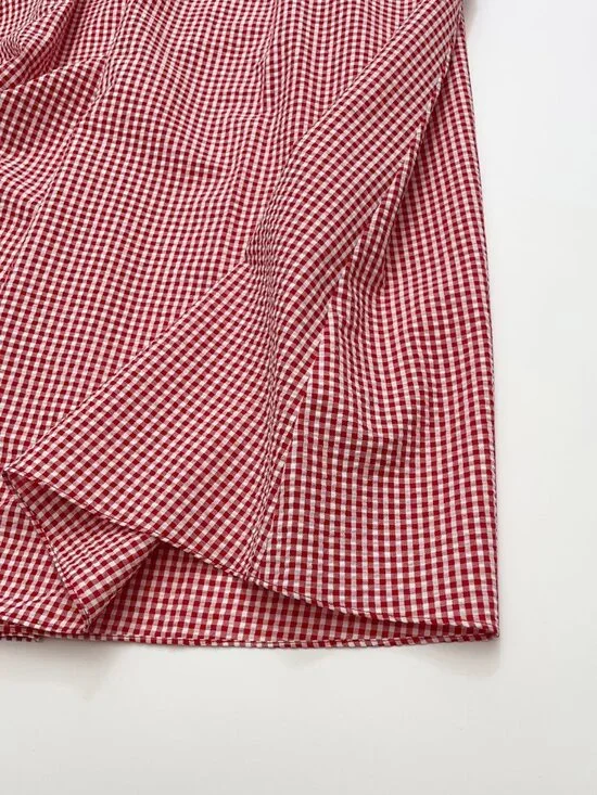 DÔEN Belline Gingham Tie Midi-Dress - Picture 9 of 14